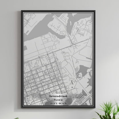 ROAD MAP OF SEVERODVINSK, RUSSIA BY MAPBAKES