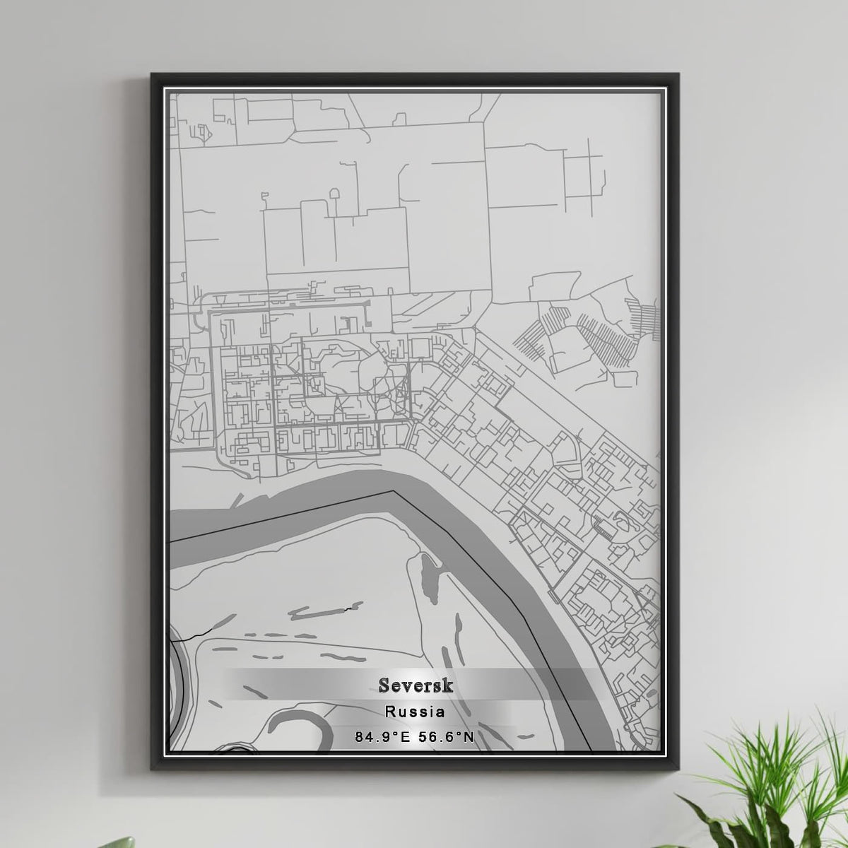 ROAD MAP OF SEVERSK, RUSSIA BY MAPBAKES