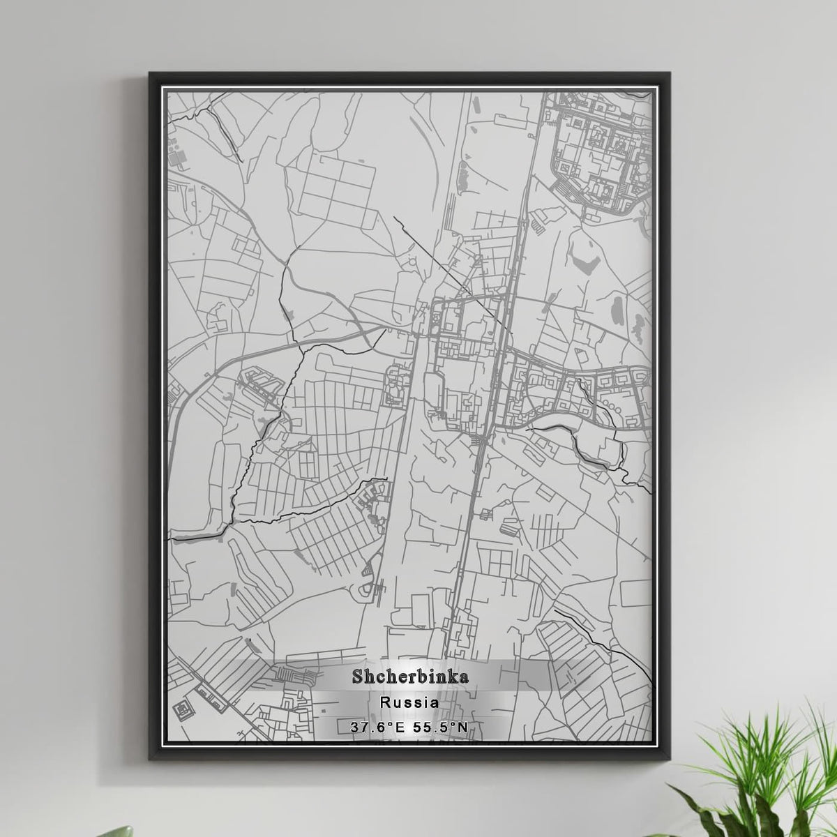 ROAD MAP OF SHCHERBINKA, RUSSIA BY MAPBAKES