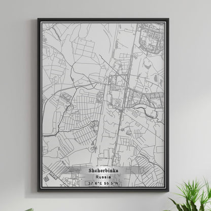 ROAD MAP OF SHCHERBINKA, RUSSIA BY MAPBAKES
