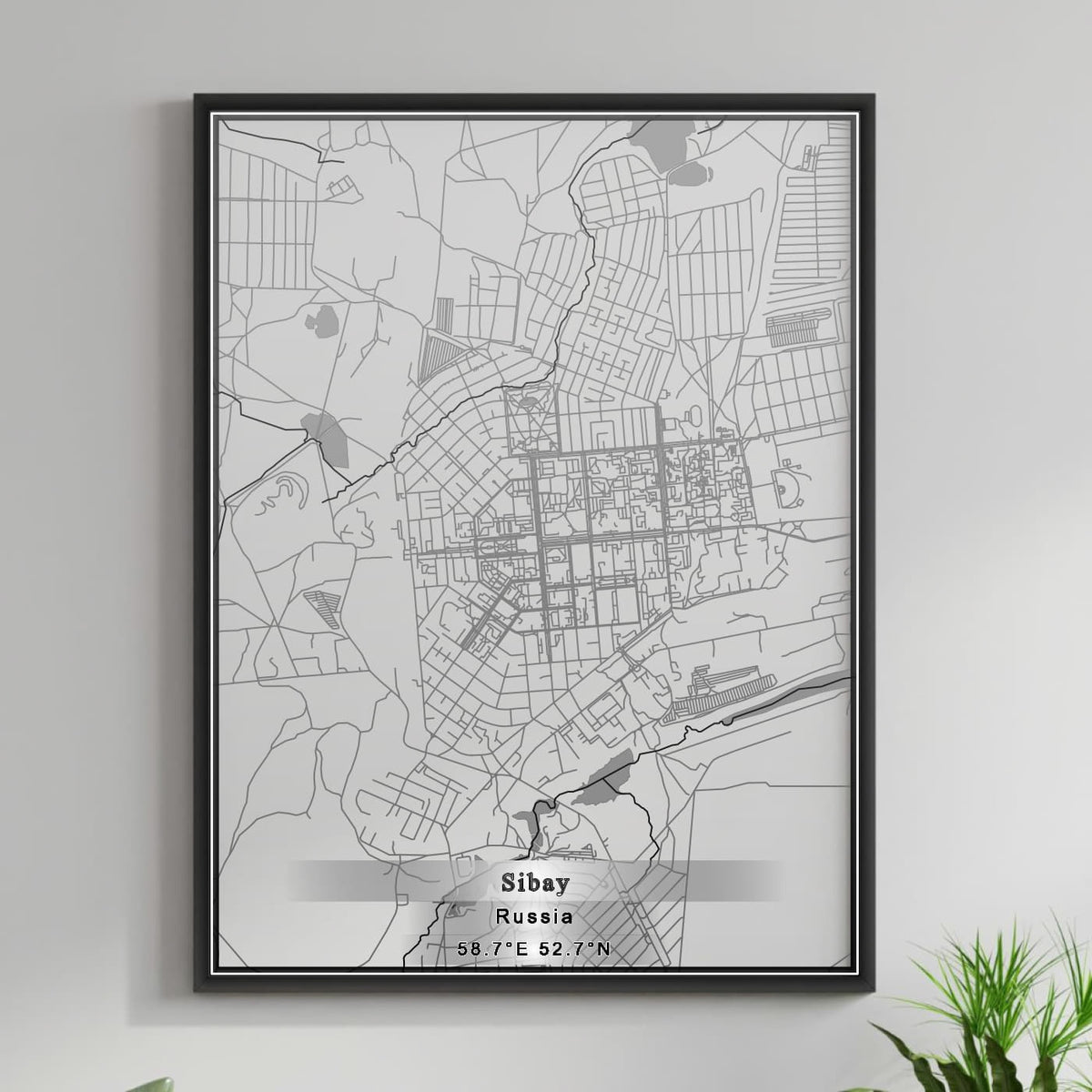 ROAD MAP OF SIBAY, RUSSIA BY MAPBAKES