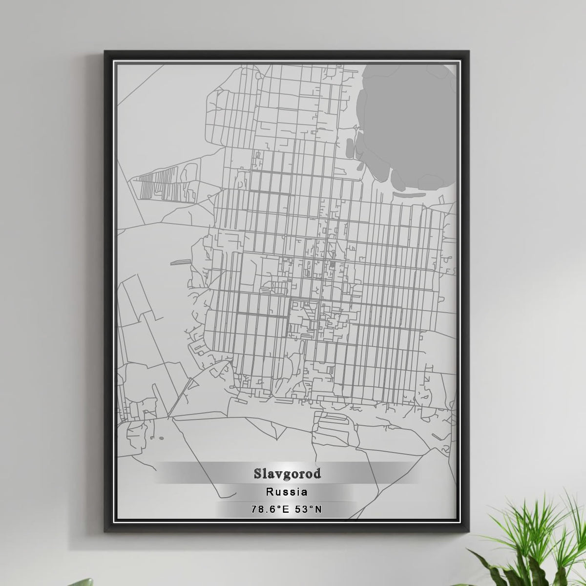 ROAD MAP OF SLAVGOROD, RUSSIA BY MAPBAKES