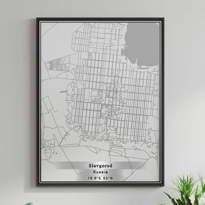 ROAD MAP OF SLAVGOROD, RUSSIA BY MAPBAKES
