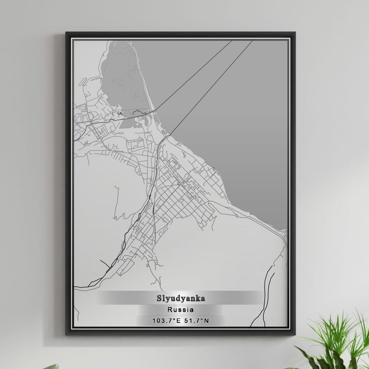 ROAD MAP OF SLYUDYANKA, RUSSIA BY MAPBAKES