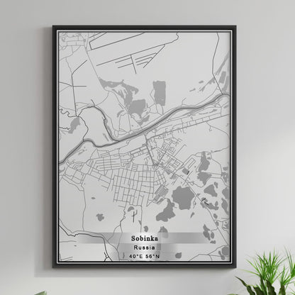 ROAD MAP OF SOBINKA, RUSSIA BY MAPBAKES