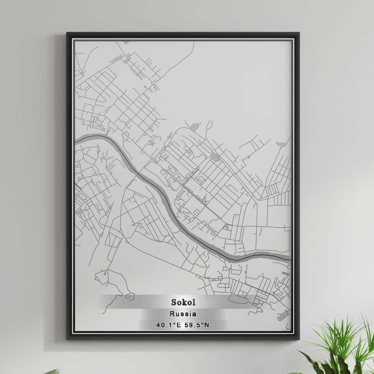 ROAD MAP OF SOKOL, RUSSIA BY MAPBAKES