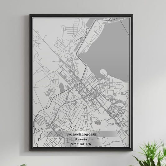 ROAD MAP OF SOLNECHNOGORSK, RUSSIA BY MAPBAKES