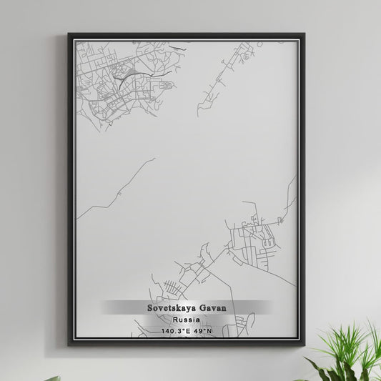 ROAD MAP OF SOVETSKAYA GAVAN, RUSSIA BY MAPBAKES