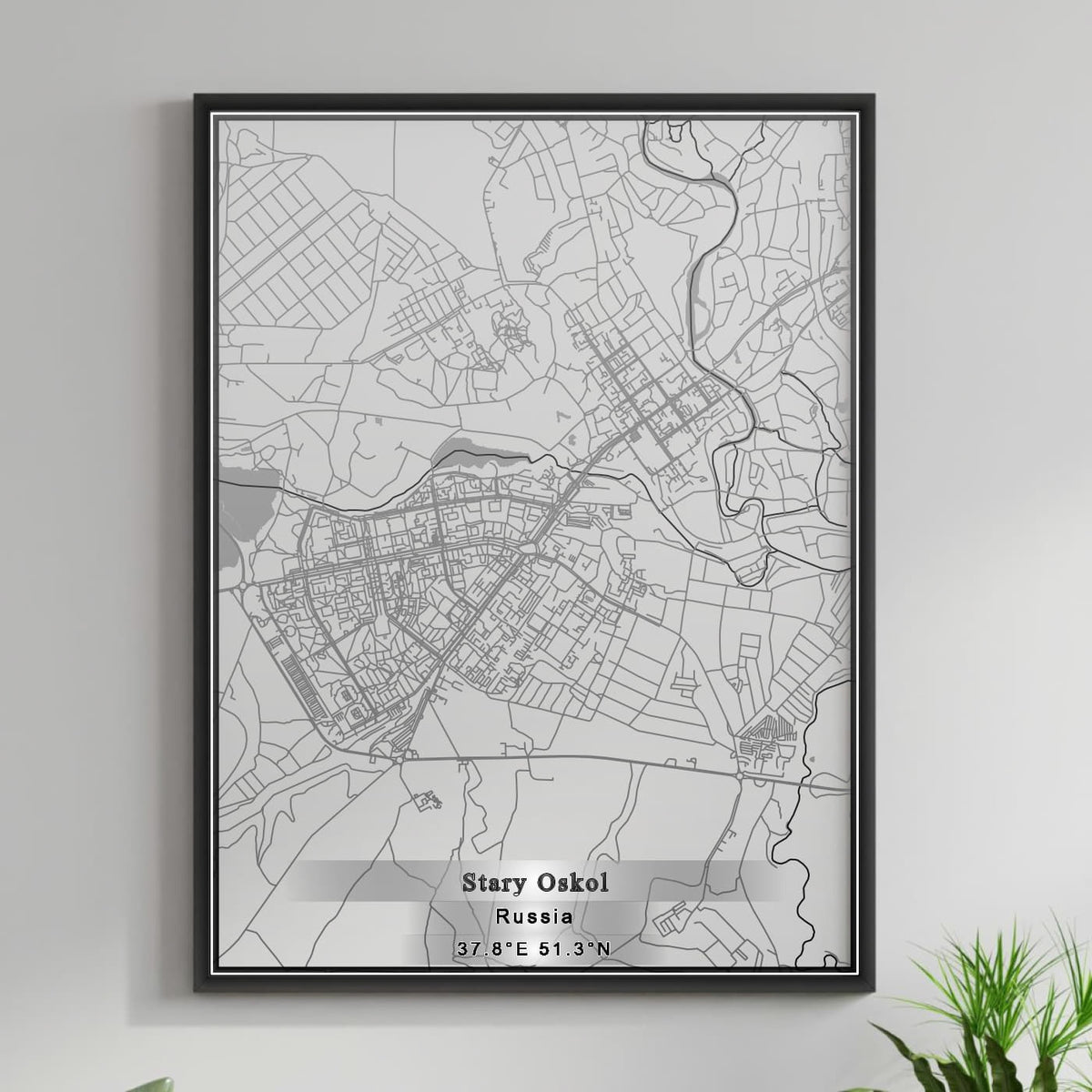 ROAD MAP OF STARY OSKOL, RUSSIA BY MAPBAKES