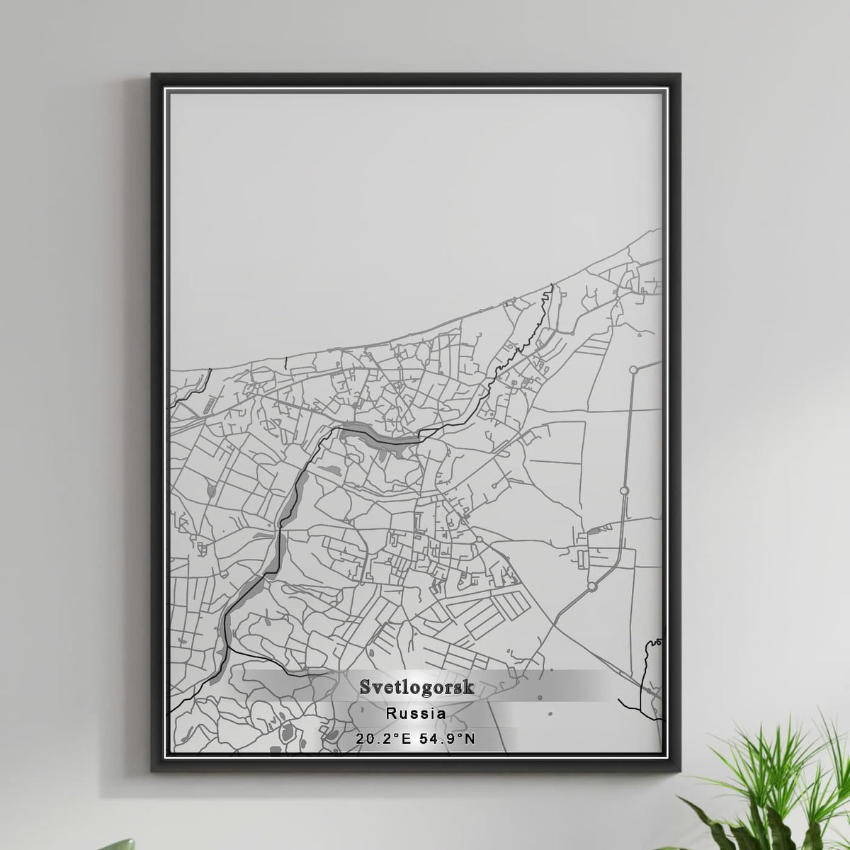ROAD MAP OF SVETLOGORSK, RUSSIA BY MAPBAKES