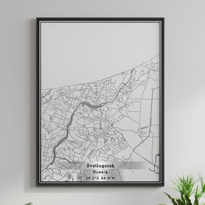 ROAD MAP OF SVETLOGORSK, RUSSIA BY MAPBAKES