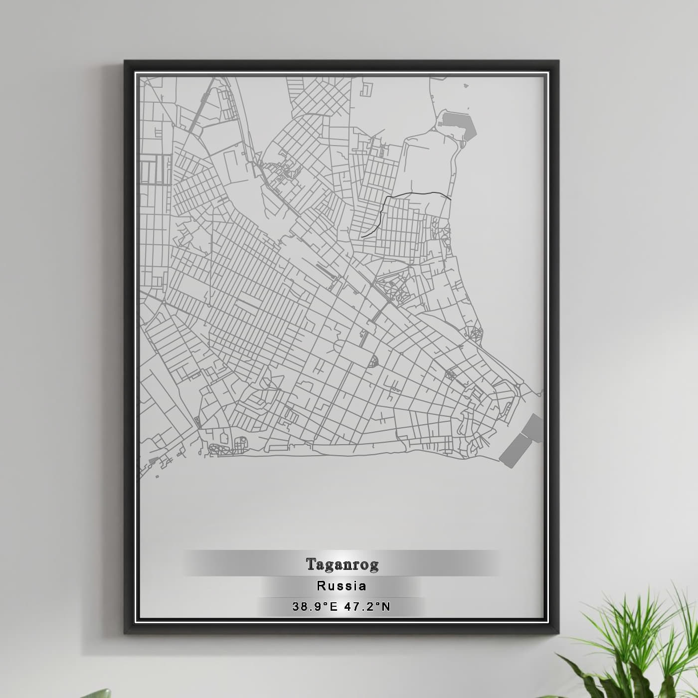 ROAD MAP OF TAGANROG, RUSSIA BY MAPBAKES