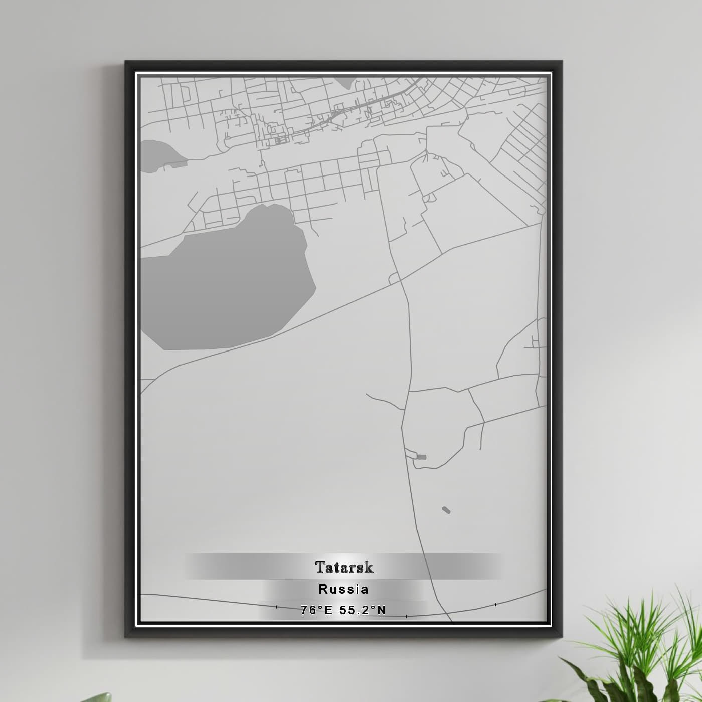 ROAD MAP OF TATARSK, RUSSIA BY MAPBAKES