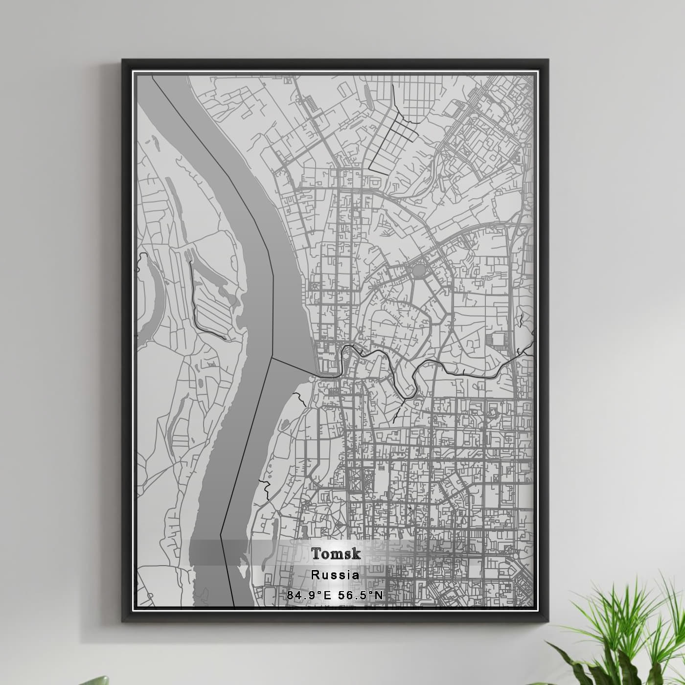 ROAD MAP OF TOMSK, RUSSIA BY MAPBAKES