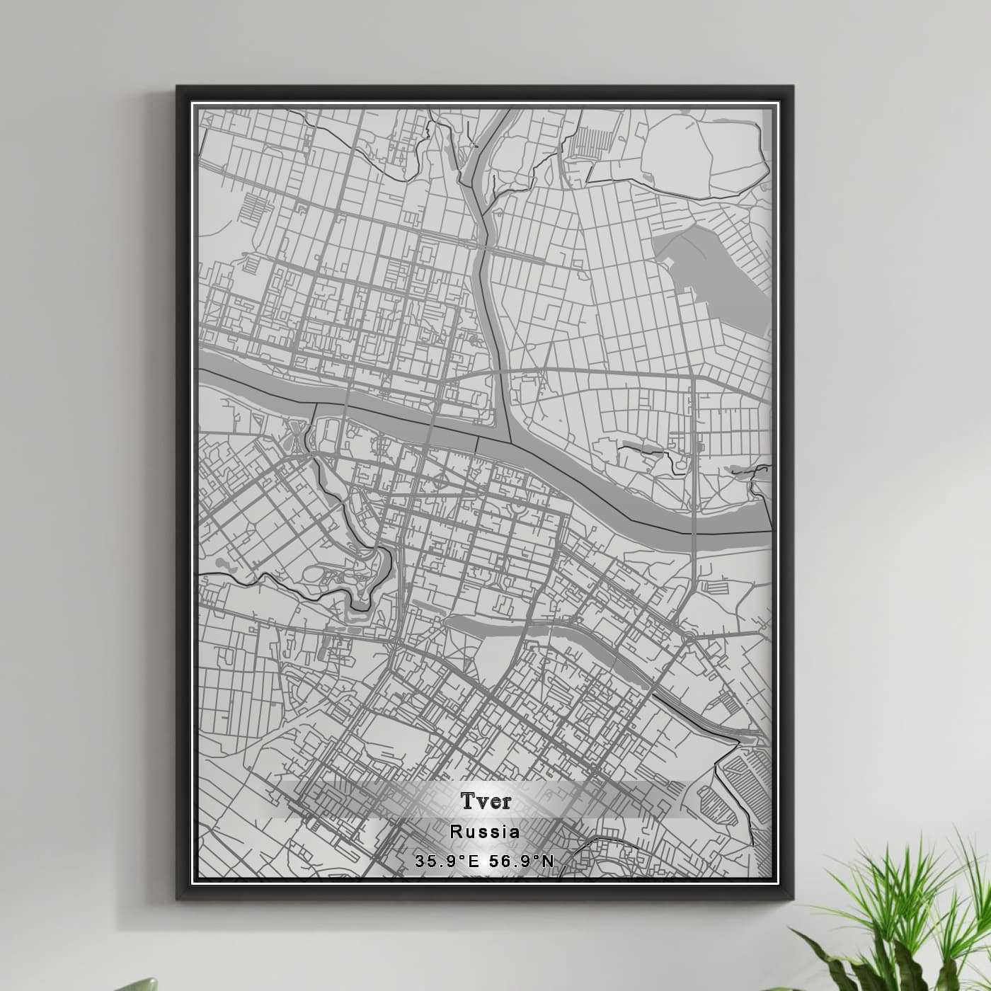 ROAD MAP OF TVER, RUSSIA BY MAPBAKES