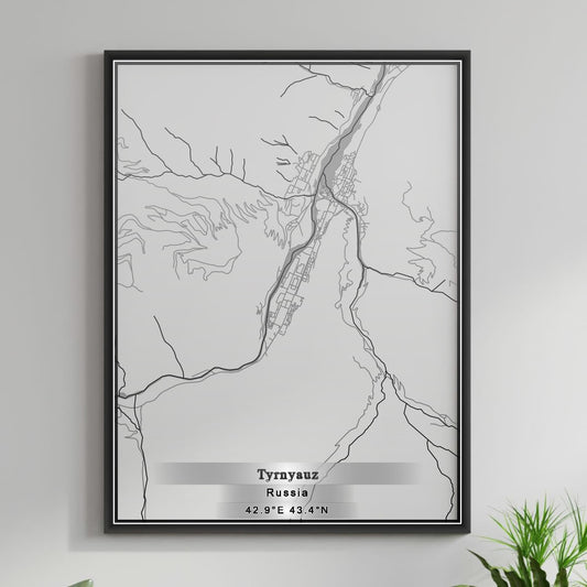 ROAD MAP OF TYRNYAUZ, RUSSIA BY MAPBAKES