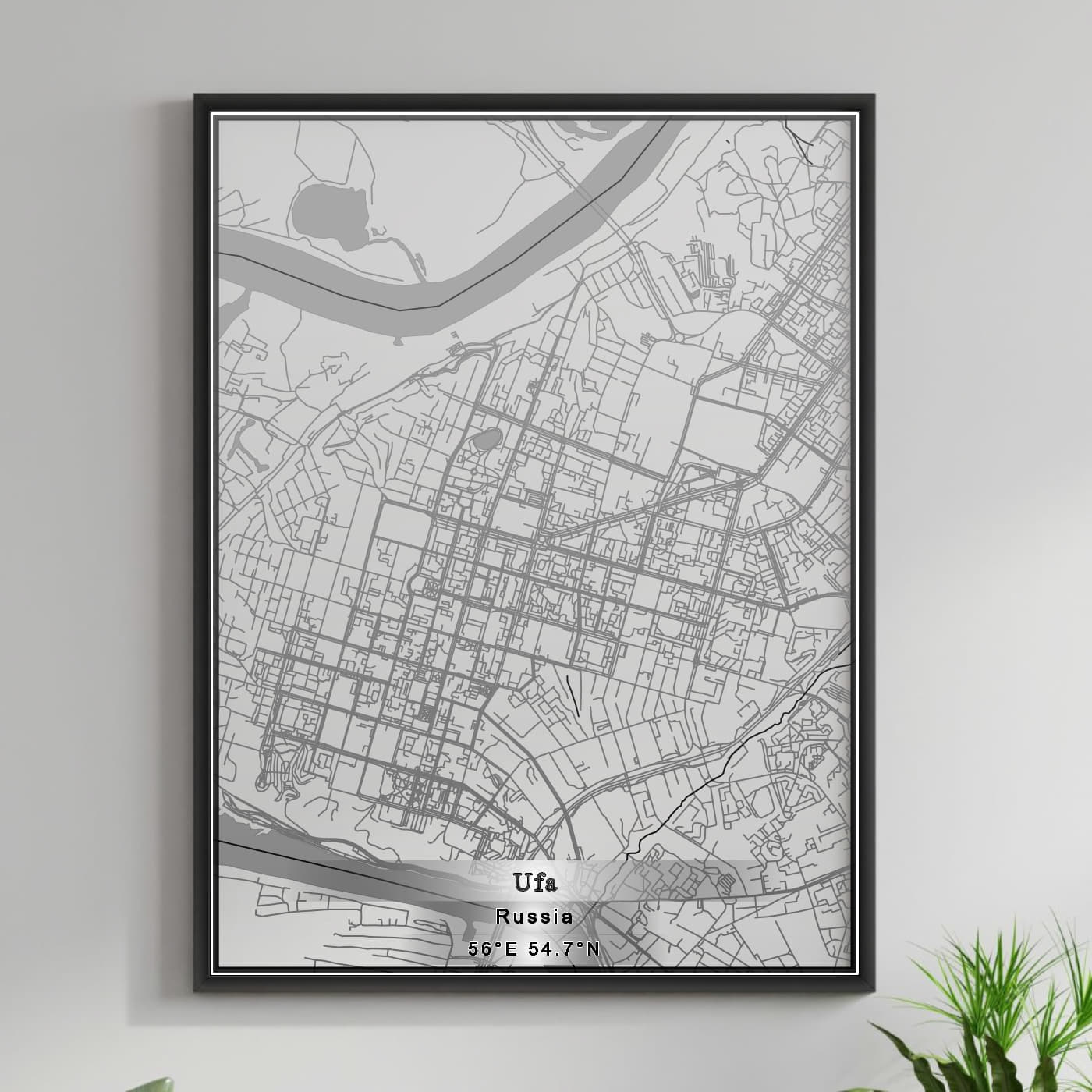 ROAD MAP OF UFA, RUSSIA BY MAPBAKES