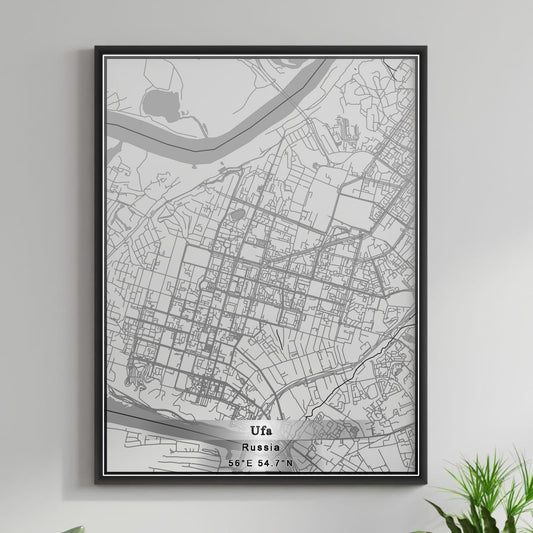 ROAD MAP OF UFA, RUSSIA BY MAPBAKES