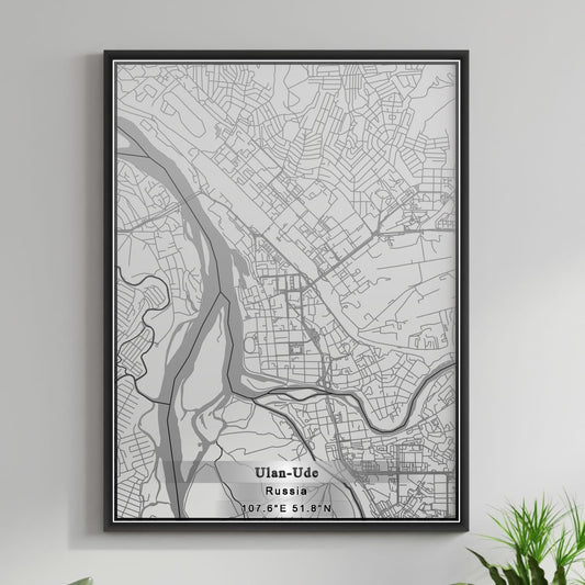 ROAD MAP OF ULAN UDE, RUSSIA BY MAPBAKES