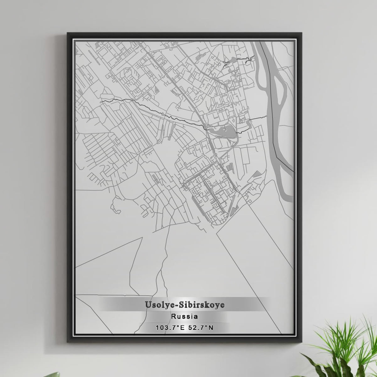 ROAD MAP OF USOLYE SIBIRSKOYE, RUSSIA BY MAPBAKES