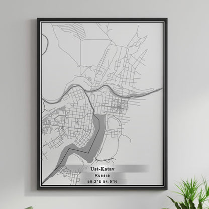 ROAD MAP OF UST KATAV, RUSSIA BY MAPBAKES