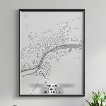 ROAD MAP OF UST KUT, RUSSIA BY MAPBAKES