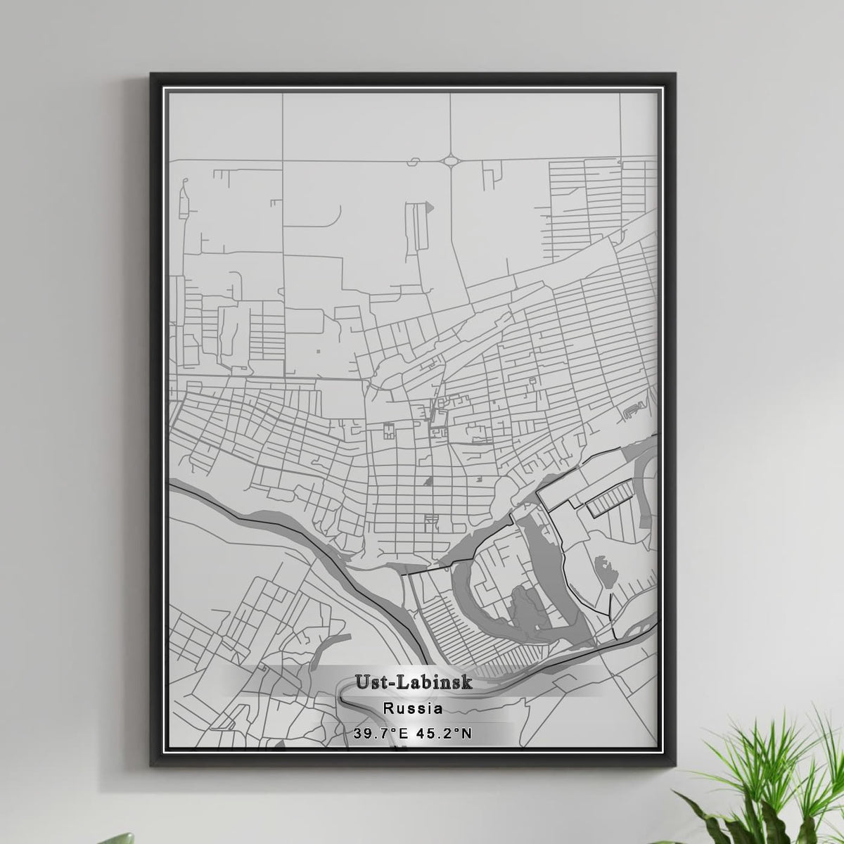 ROAD MAP OF UST LABINSK, RUSSIA BY MAPBAKES