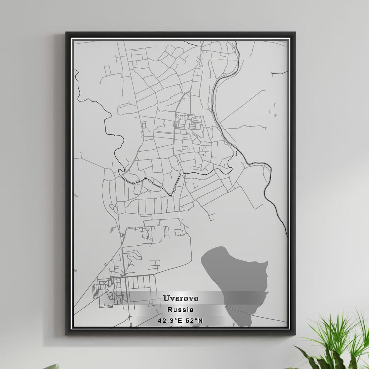 ROAD MAP OF UVAROVO, RUSSIA BY MAPBAKES