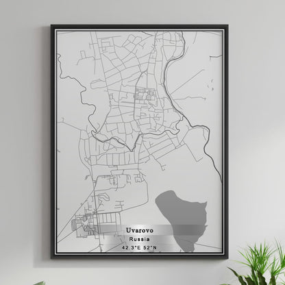 ROAD MAP OF UVAROVO, RUSSIA BY MAPBAKES