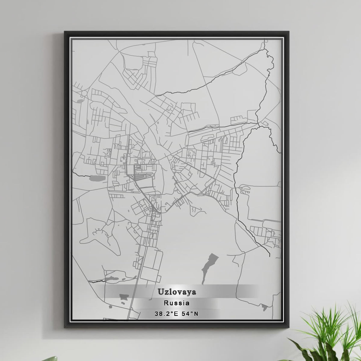 ROAD MAP OF UZLOVAYA, RUSSIA BY MAPBAKES