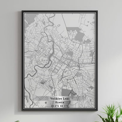 ROAD MAP OF VELIKIYE LUKI, RUSSIA BY MAPBAKES