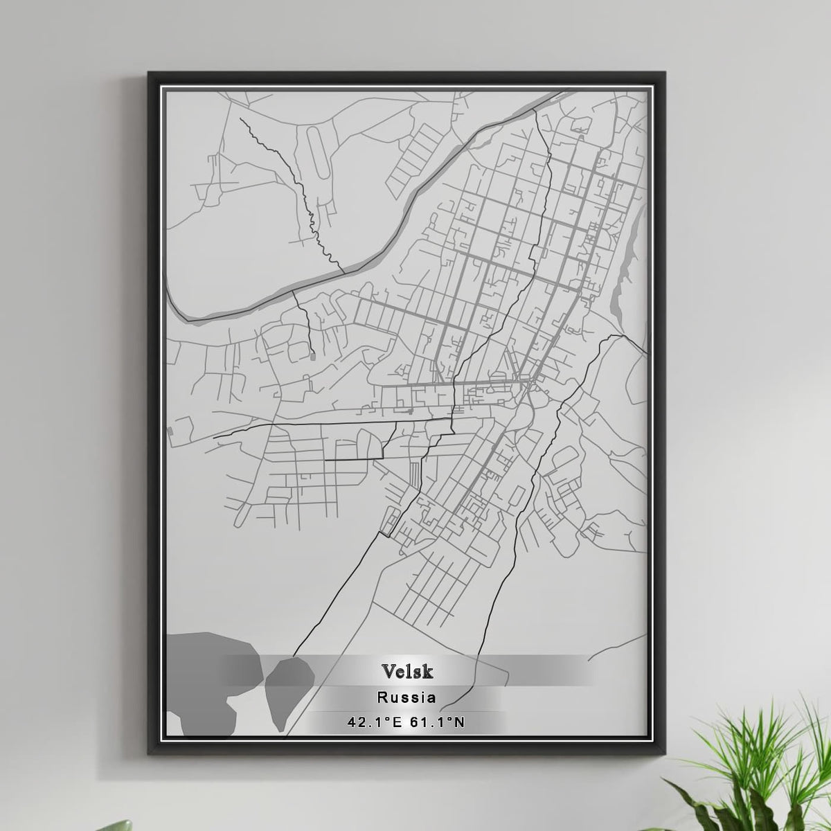 ROAD MAP OF VELSK, RUSSIA BY MAPBAKES