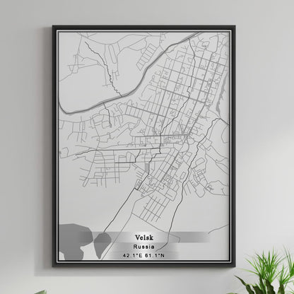 ROAD MAP OF VELSK, RUSSIA BY MAPBAKES