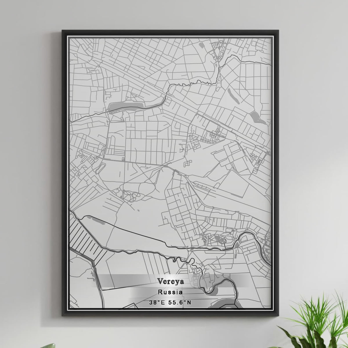 ROAD MAP OF VEREYA, RUSSIA BY MAPBAKES