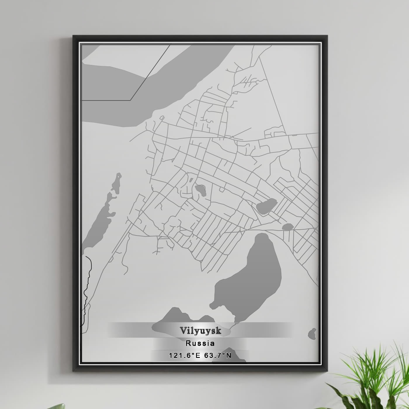 ROAD MAP OF VILYUYSK, RUSSIA BY MAPBAKES