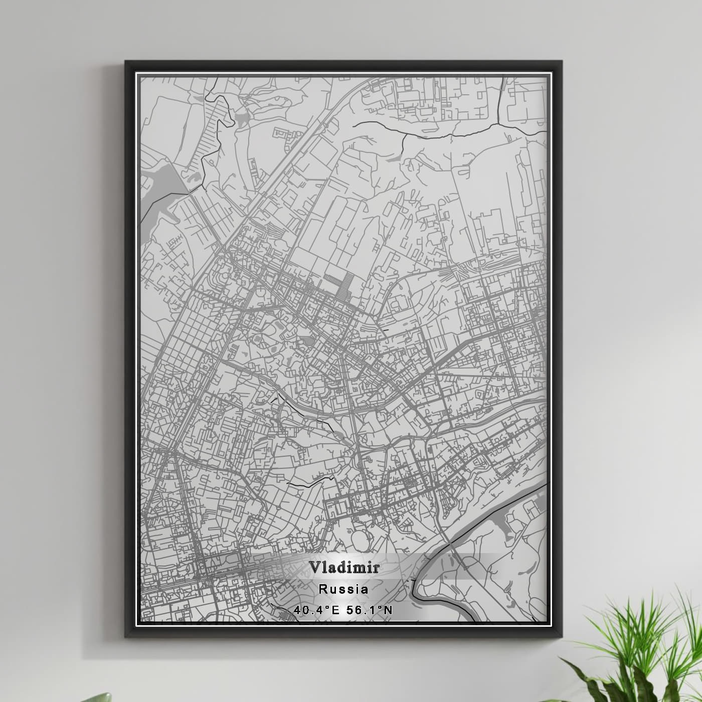 ROAD MAP OF VLADIMIR, RUSSIA BY MAPBAKES