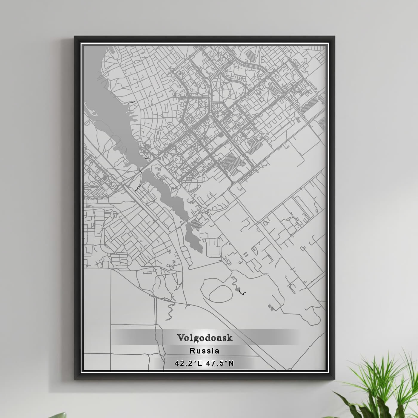 ROAD MAP OF VOLGODONSK, RUSSIA BY MAPBAKES