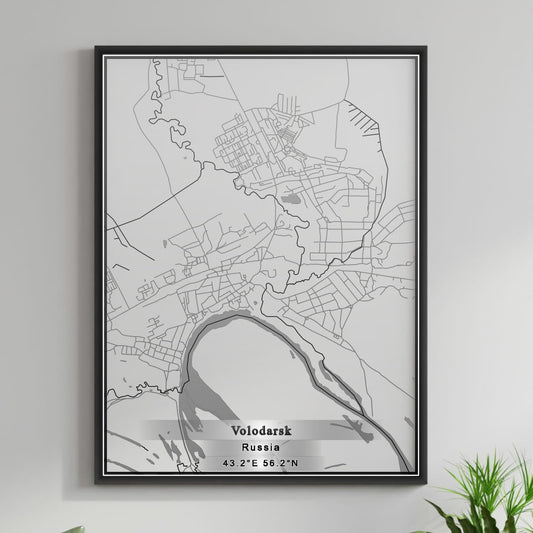 ROAD MAP OF VOLODARSK, RUSSIA BY MAPBAKES