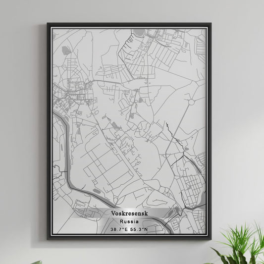 ROAD MAP OF VOSKRESENSK, RUSSIA BY MAPBAKES