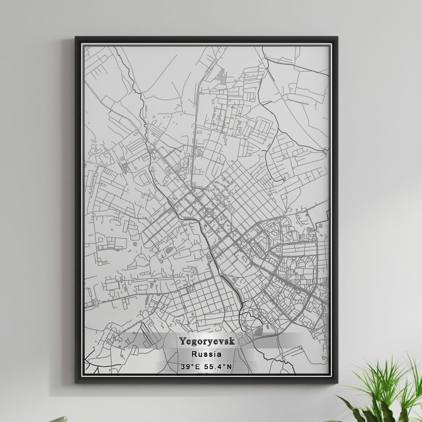 ROAD MAP OF YEGORYEVSK, RUSSIA BY MAPBAKES