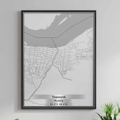 ROAD MAP OF YENISEYSK, RUSSIA BY MAPBAKES