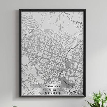 ROAD MAP OF YOSHKAR OLA, RUSSIA BY MAPBAKES