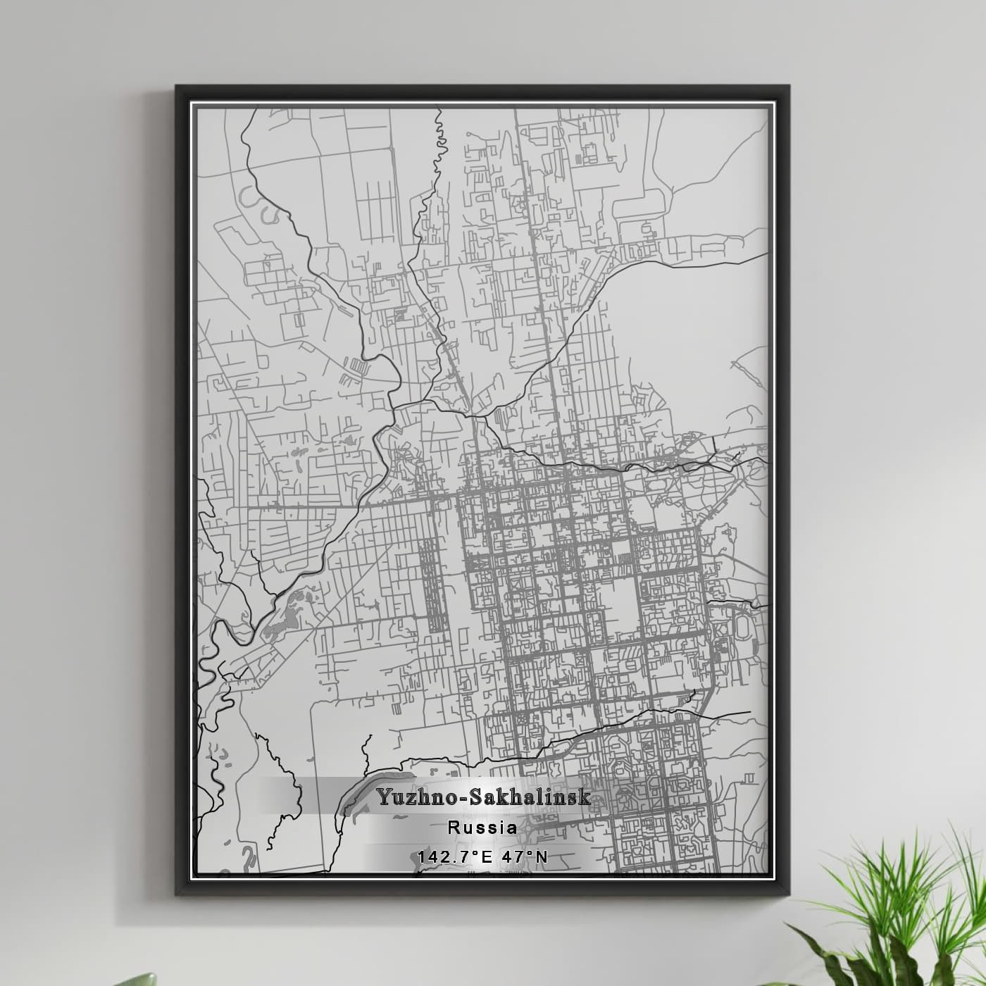 ROAD MAP OF YUZHNO SAKHALINSK, RUSSIA BY MAPBAKES