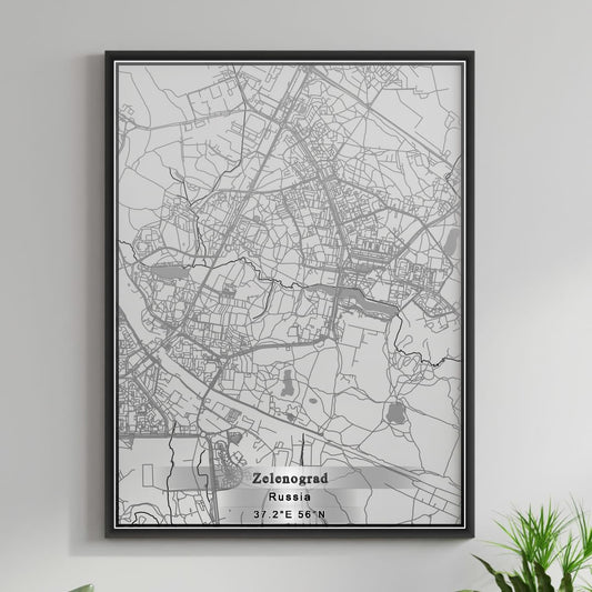 ROAD MAP OF ZELENOGRAD, RUSSIA BY MAPBAKES