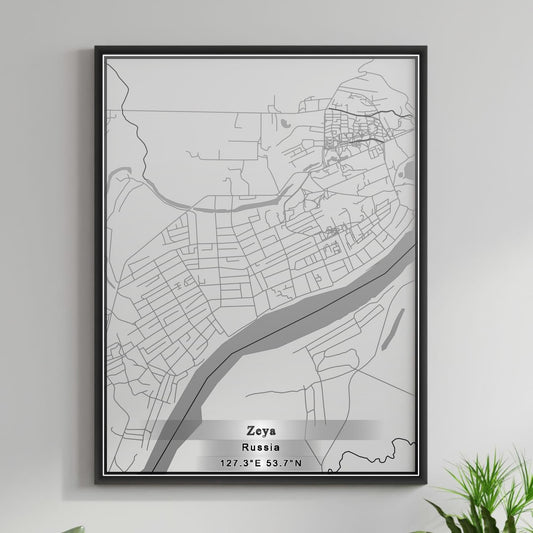ROAD MAP OF ZEYA, RUSSIA BY MAPBAKES