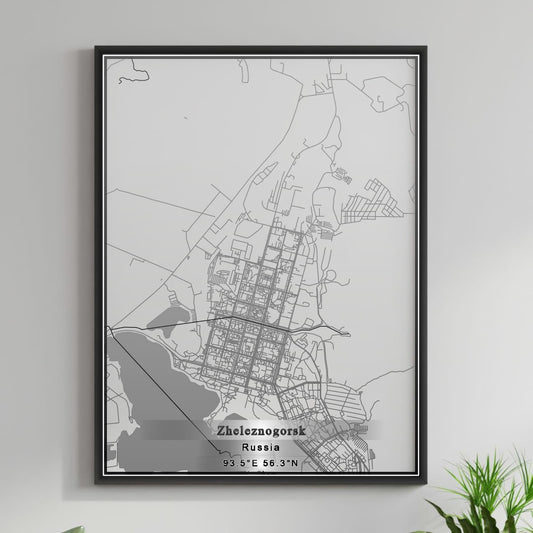 ROAD MAP OF ZHELEZNOGORSK, RUSSIA BY MAPBAKES