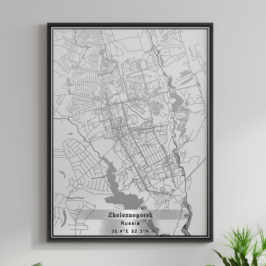 ROAD MAP OF ZHELEZNOGORSK1, RUSSIA BY MAPBAKES