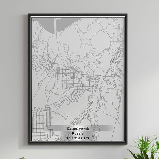 ROAD MAP OF ZHIGULYOVSK, RUSSIA BY MAPBAKES