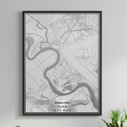 ROAD MAP OF ZHUKOVSKY, RUSSIA BY MAPBAKES