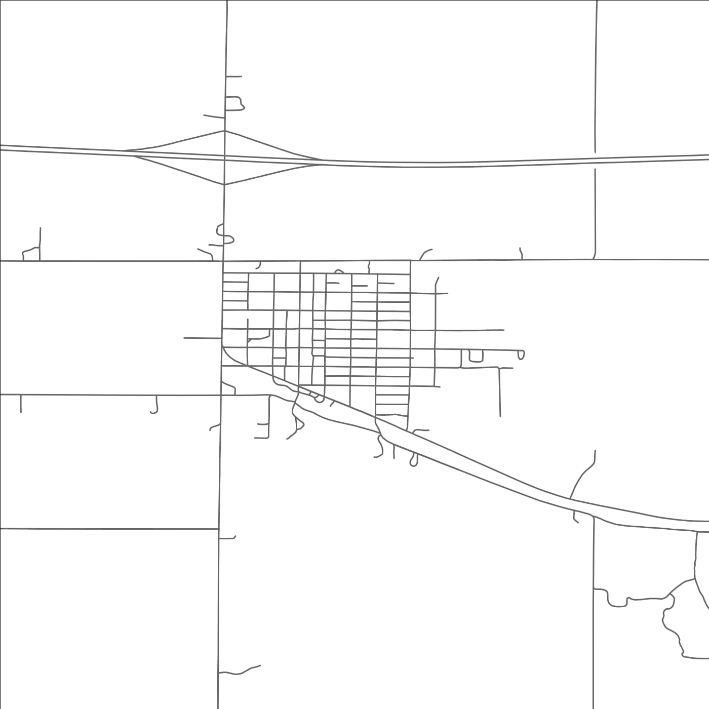 ROAD MAP OF ALEXANDRIA, SOUTH DAKOTA BY MAPBAKES